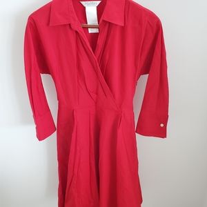 MaxMara red cotton dress. (size 6)